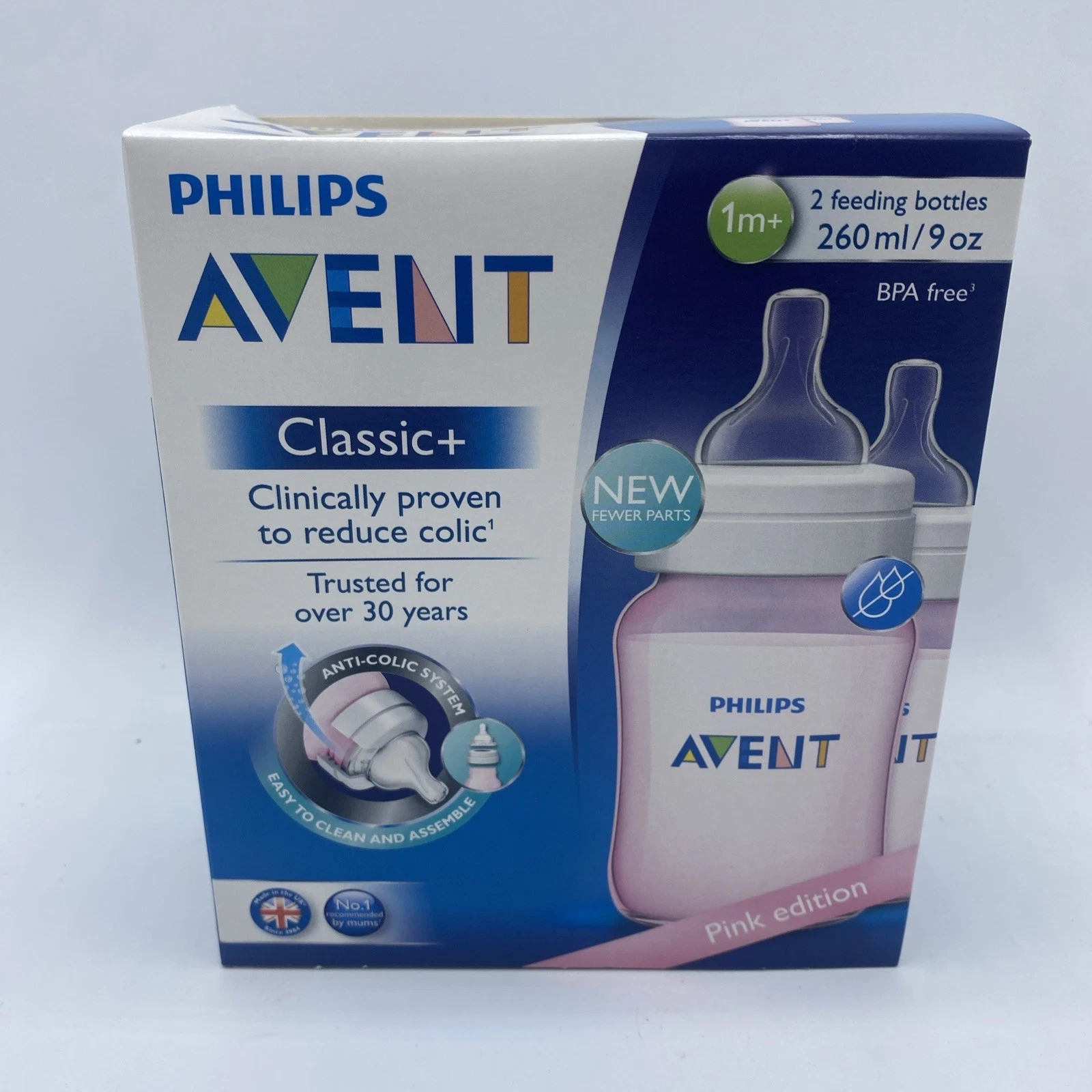 Philips Avent Bottles Classic +2x 260 Ml - Pink