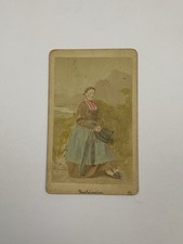 Antica foto Baldi & Wurthle a Salisburgo dama dipinta CDV carte de visite