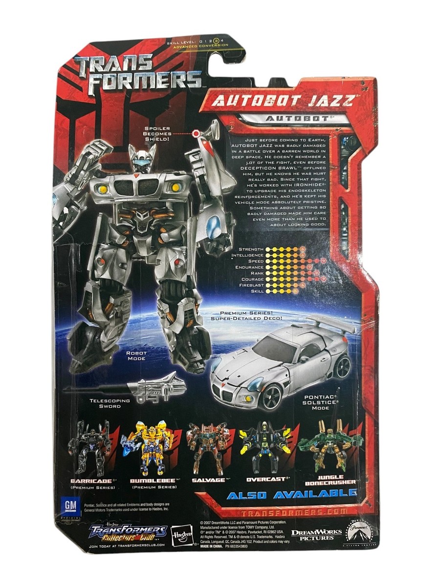 TRANSFORMERS AUTOBOT JAZZ プレミアムシリーズ Hasbro Transformers Premium Series - Autobot Jazz Action Figure