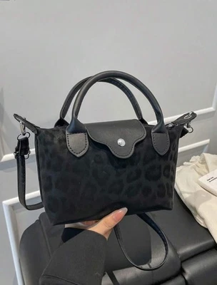 Sac Bandoulière Léopard Noir - Photo 1/2