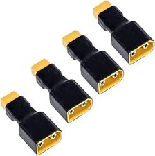 4pcs XT60 Female Connector to XT90 Male Connector Adapter for RC Lipo Battery ES