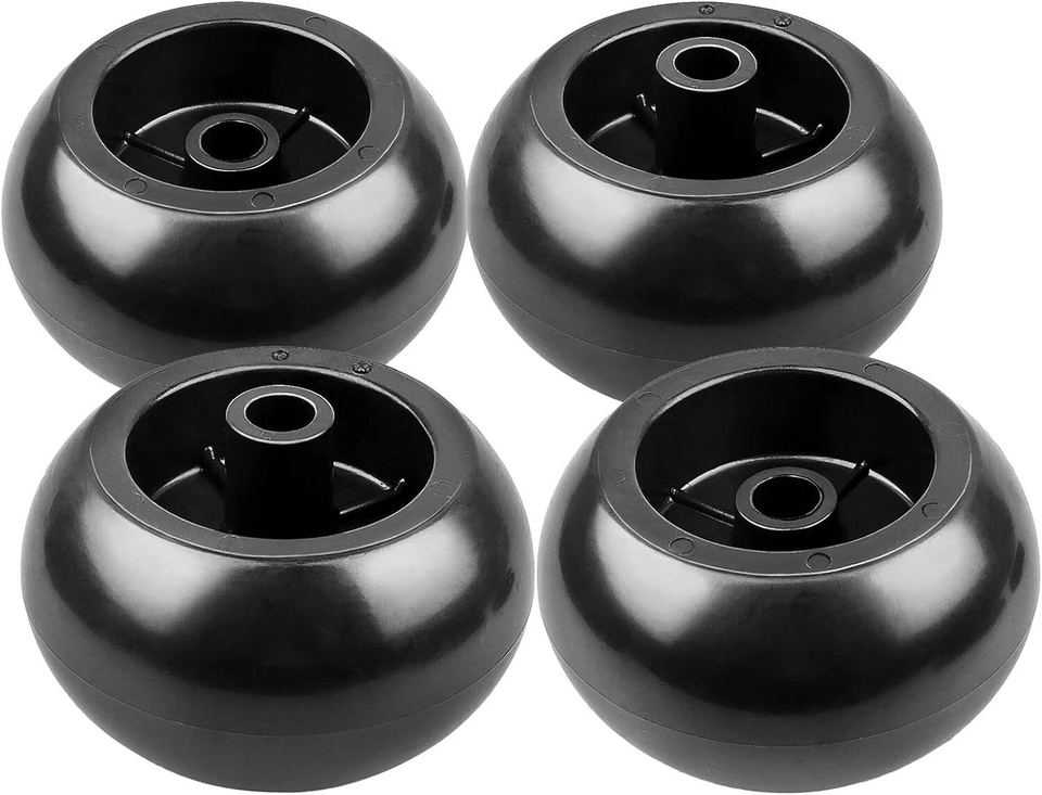 4-Pack Mower Deck Anti-Scalp Wheels – Fits Exmark, Kubota, Toro & More (5/8” Bore)