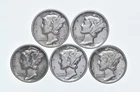 High Grade Lot 1935 1937 1935 1939 1938 Mercury Dime Collection *901