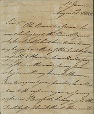 KING WILLIAM IV - AUTOGRAPH LETTER SIGNED 08/01/1818