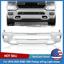 Chrome Steel Front Bumper Lower Cover Face Bar For RAM 1500 2019-2024 Pickup New