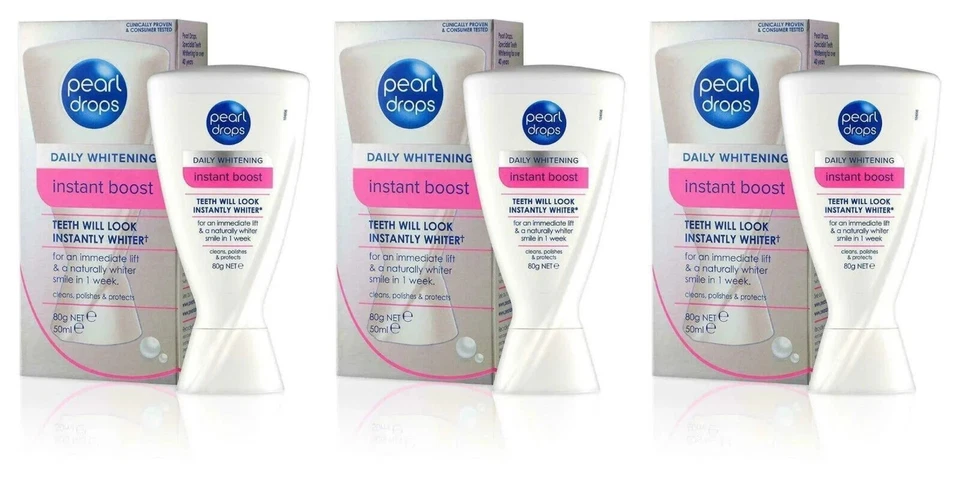 PEARL DROPS Gocce di Perla Quotidiano Sbiancante Denti Boost Istantaneo 3x Dentifricio per Sorrisi Naturali