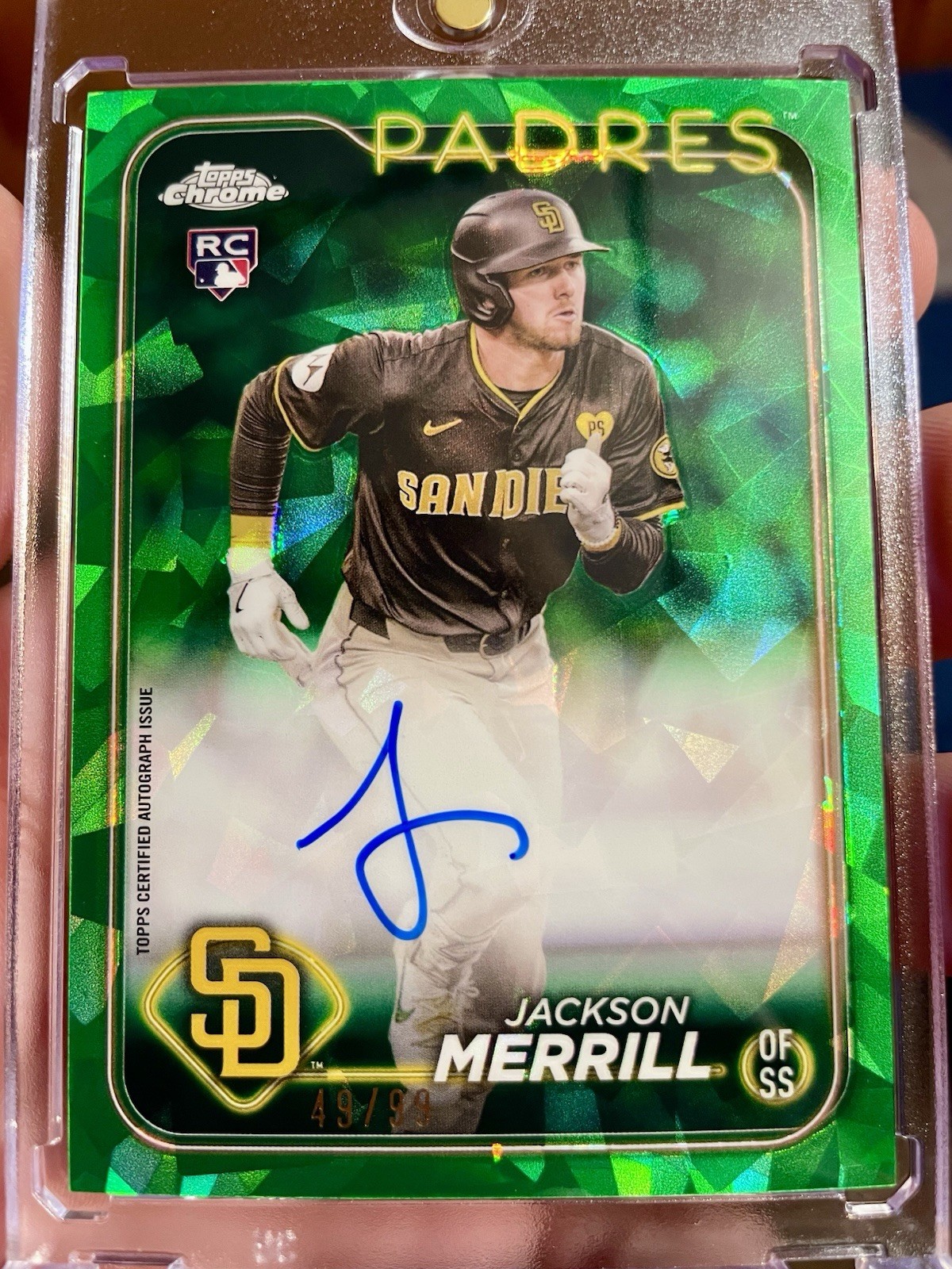 2024 Topps Chrome Green Sapphire Jackson merrill Auto /99