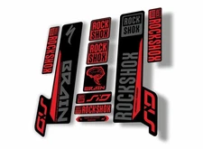 Rock Shox SID Brain 2018 Mountain Bike Cycling Decal Sticker Adhesiv Red Gray