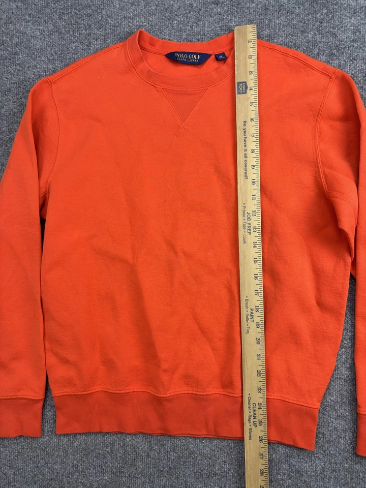 Polo Golf Ralph Lauren Sudadera Para Hombres Mediana Naranja Cuello Redondo Pullover Logo Foto 3 de 4