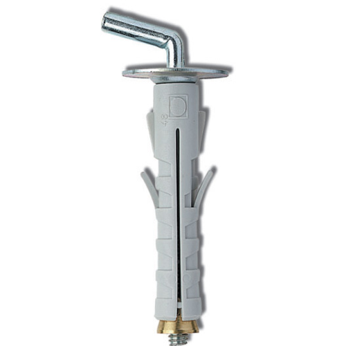 Tasselli Enp/GC9 Ganci Corti Elematic - Confezione Da 200 Pezzi, In Poliammide Con Alette Antirotazione, Per Fori Da 9 Mm, Accessori In Acciaio Zincato
