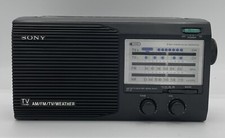 Sony Vintage TV Sound AM/FM Weather 4 Band Radio ICF-34