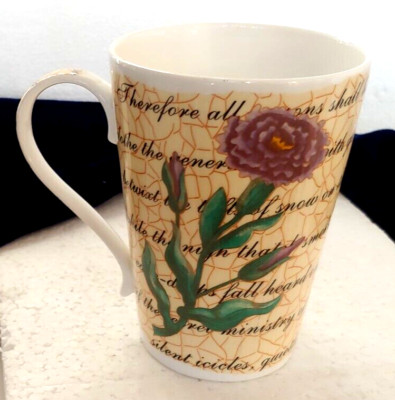 Hudson Middleton Nick Holland Collection England Cup Mug Purple Aster Flower