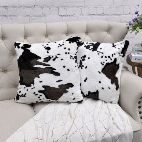 Cow Print Faux Fur Throw Blanket Double-Sided - Warm Fluffy Blanket Farmhouse - Picture 70 of 78