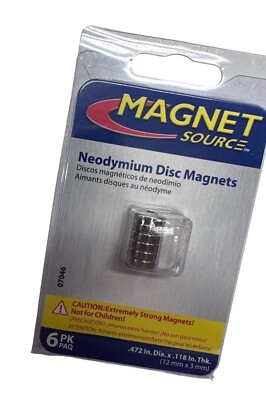 Magnet Source 07526, 07045, 07046 Neodymium Disc Magnets (LOT OF 5