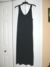 NWT $128~CALVIN KLEIN~BLACK~SLEEVELESS~100%VISCOSE~Sheth DRESS size L~BEAUTIFUL