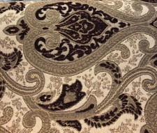 Monte Cristo Wine Chenille Damask Upholstery Fabric By The Yard