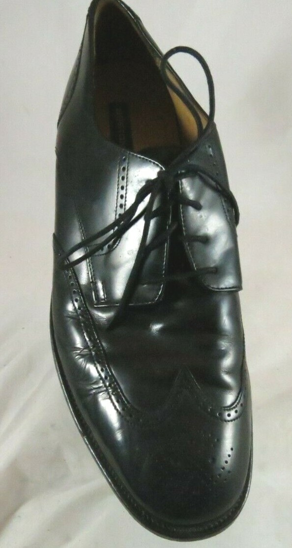 Bostonian First Flex 25080 Black Leather Wingtip Brogue Oxford Mens 9.5 M Men main image 3