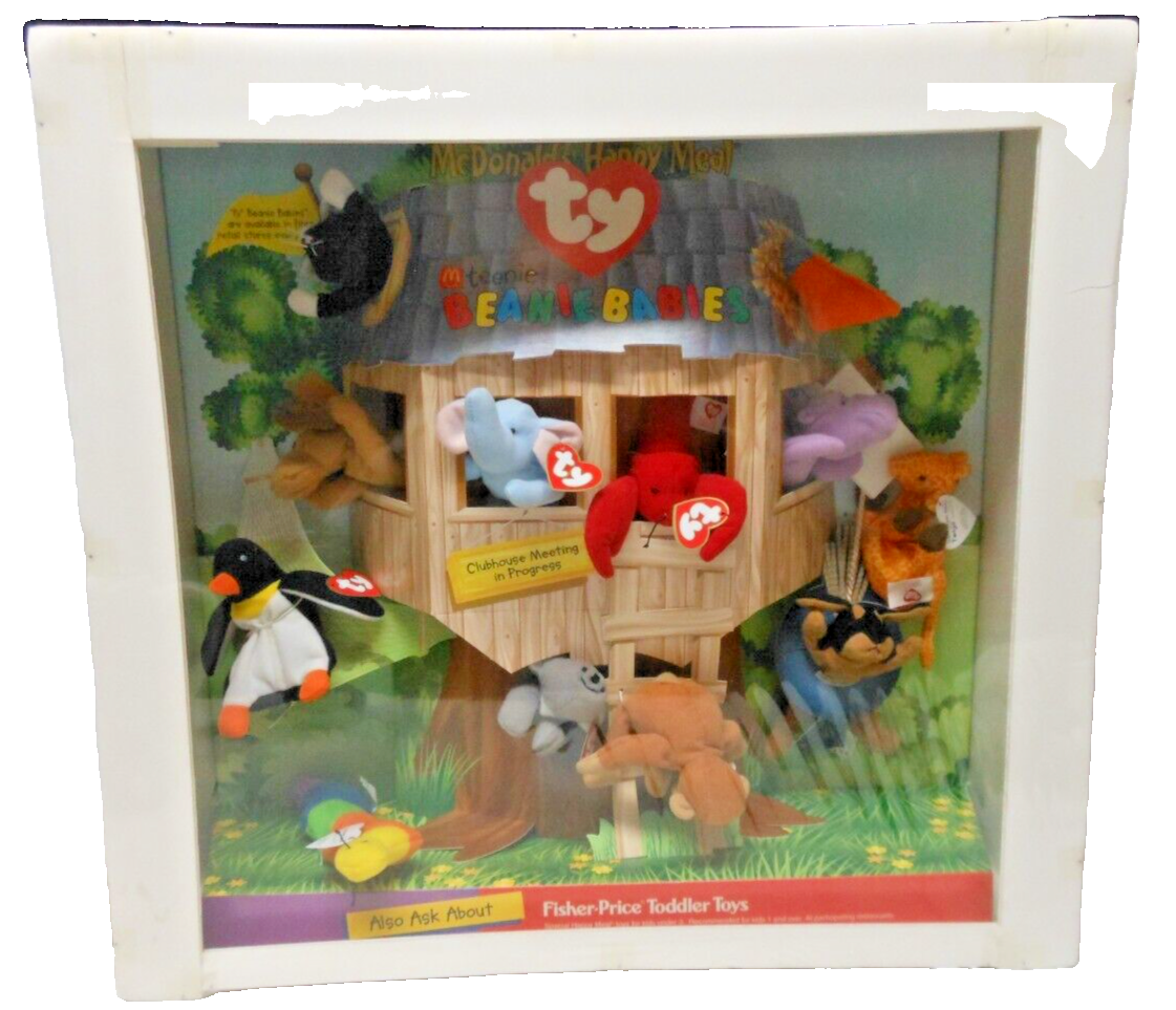 McDONALD'S TEENIE BEANIE BABIES CLUB HOUSE STORE DISPLAY RARE 1998