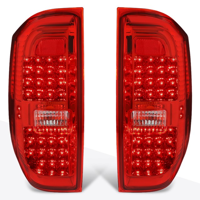 For 14-18 Tundra Pair Full LED Tail Light Rear Brake/Reverse Lamp Red