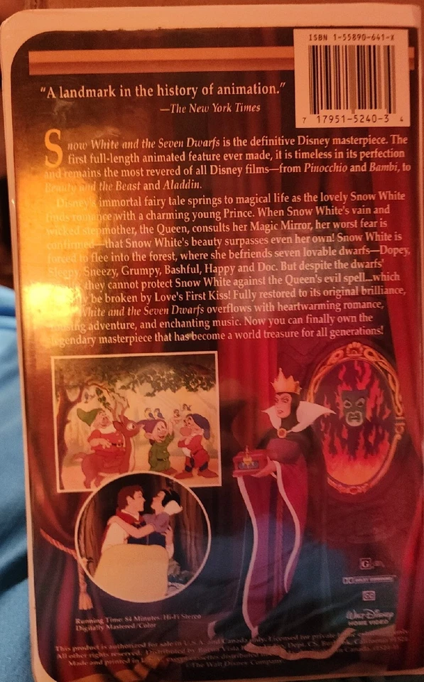 1994 RARE SNOW WHITE AND THE SEVEN DWARFS Walt Disney's Masterpiece Collection - Image 2 of 3