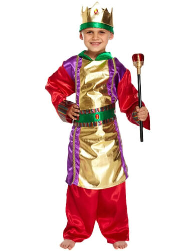Child Boys King Wise Man Kids Nativity School Christmas Play Fancy Dress Costume - Picture 1 of 1
