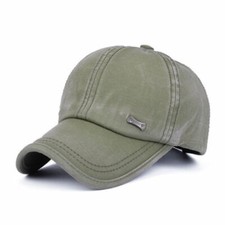 Mens Womens Plain Snapback Adjustable  Trucker Curved Peak Hat Baseball Cap