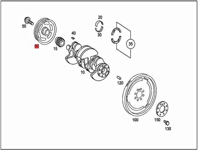 Genuine MERCEDES Belt pulley 2660350112 | eBay