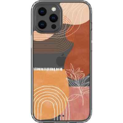 Aesthetic Modern Shapes Clear Phone Case For iPhone and Galaxy Models