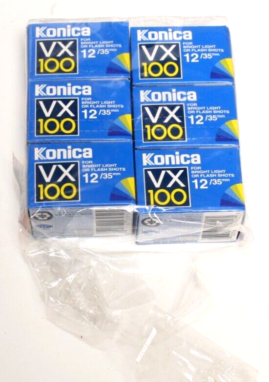 KONICA VX100 COLOR PRINT FILM-35MM-12 EXPOSURES EACH-6 ROLLS | eBay