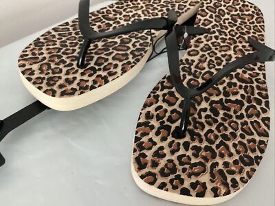 NOBO NO BOUNDARIES Cheetah Print Foam Single Flip-Flop Sandals Sz