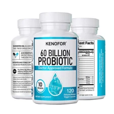 Super Probiotics 60 Billion CFU 30/60/120 Vegetarian Capsules Natural