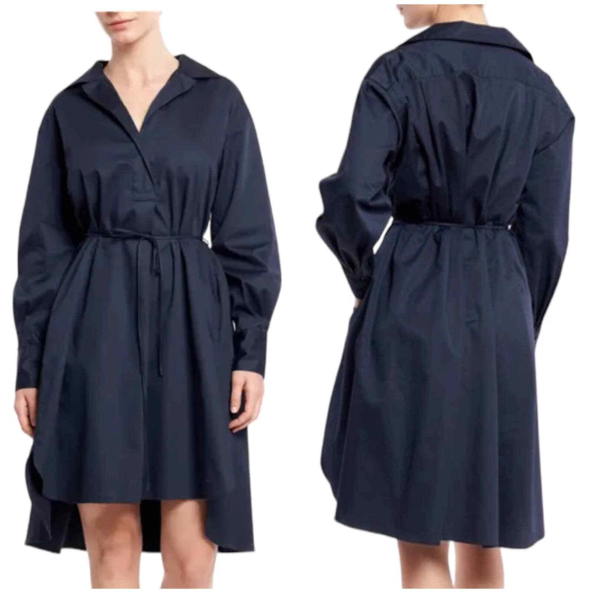 Navy long clearance sleeve shirt dress