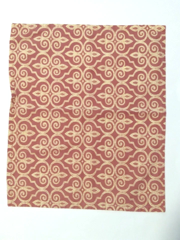 Servilletas de mesa de desplazamiento remolino geométrico 100 % algodón óxido marrón 17" x 20" Foto 3 de 4