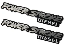 7.3L Powerstroke Diesel Fender Emblems Pair 1995-1997 Ford F250 F350 Heavy Duty