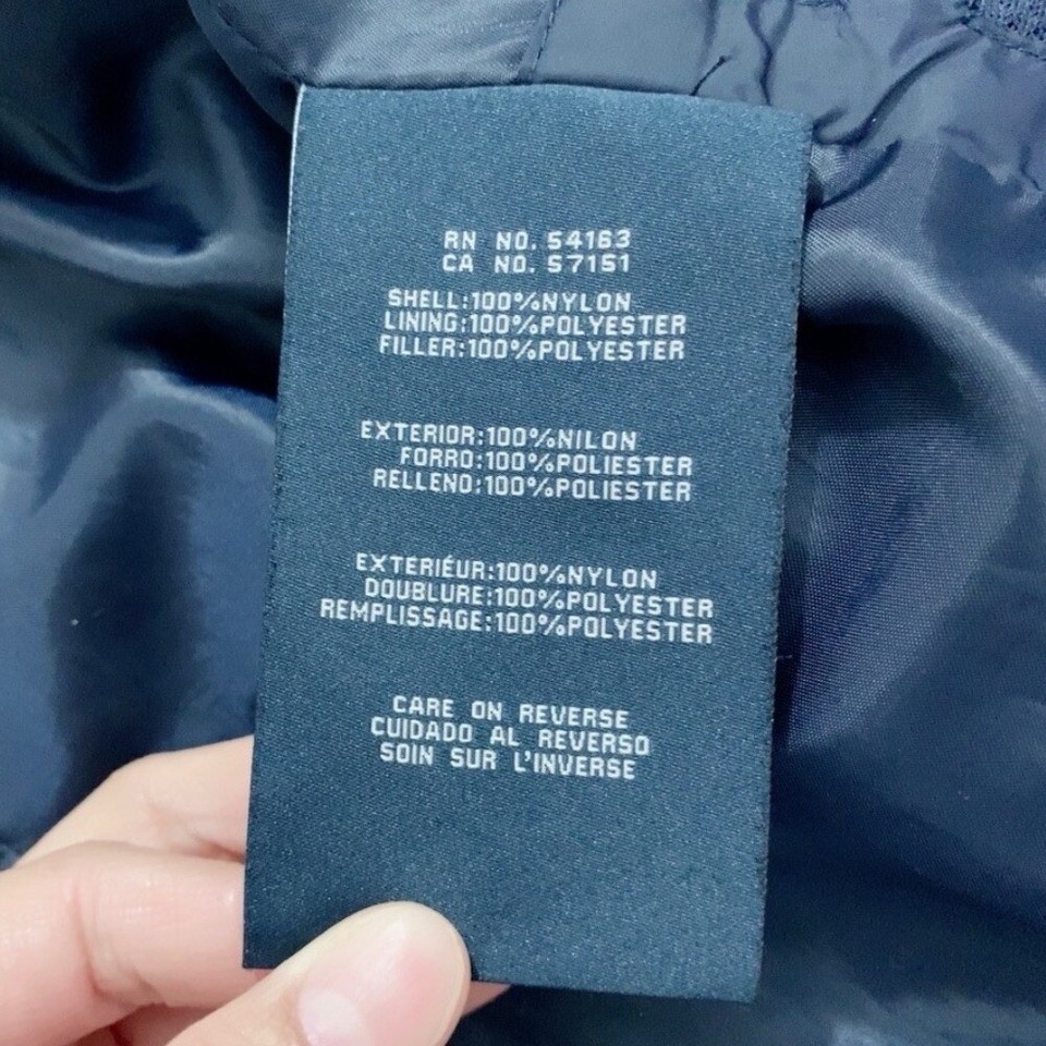 Tommy Hilfiger Navy Blue Quilted Coat Jacket Size Small eBay