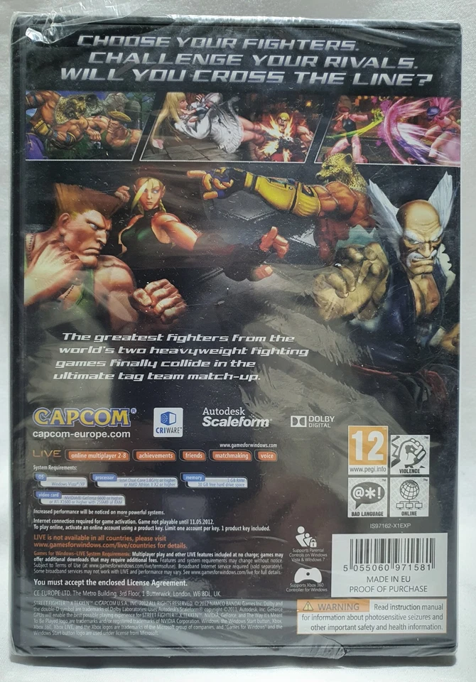 Street Fighter X Tekken PC DVD-ROM NEW Factory Sealed with minor foil deffect - Bild 2 von 4