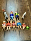 Vtg 1974 Playmobil Geobra x10 Western Theme Figures Native Americans Horses +
