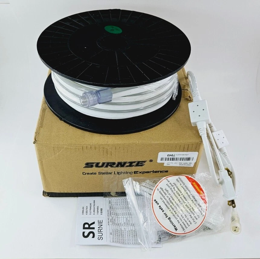 SURNIE LED Neon Lights 50Ft LED Strip Lights Waterproof 110V Flexible Cuttable