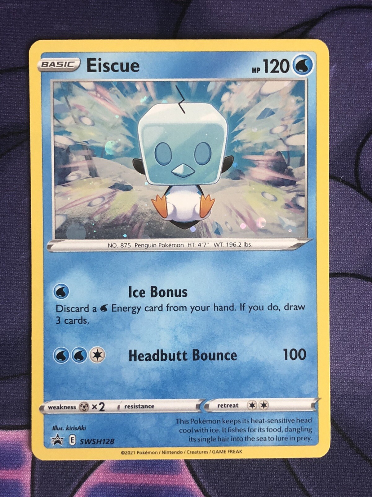 Eiscue SWSH128 - NM Near Mint Holo Black Star Promo Evolving Skies Pokémon TCG