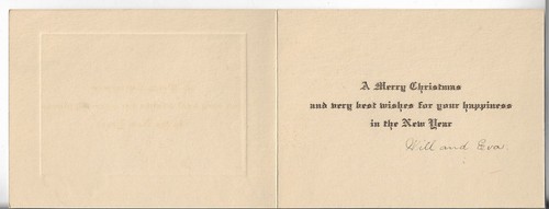 Vtg Christmas Card ART DECO 1920s 4x3 Sepia Look Large Inn Stagecoach & Horses - Picture 2 of 3