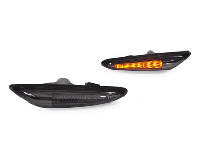DEPO Smoke Amber Bar LED Side Marker Lights For 02-05 BMW E46 4D Sedan 5D Wagon