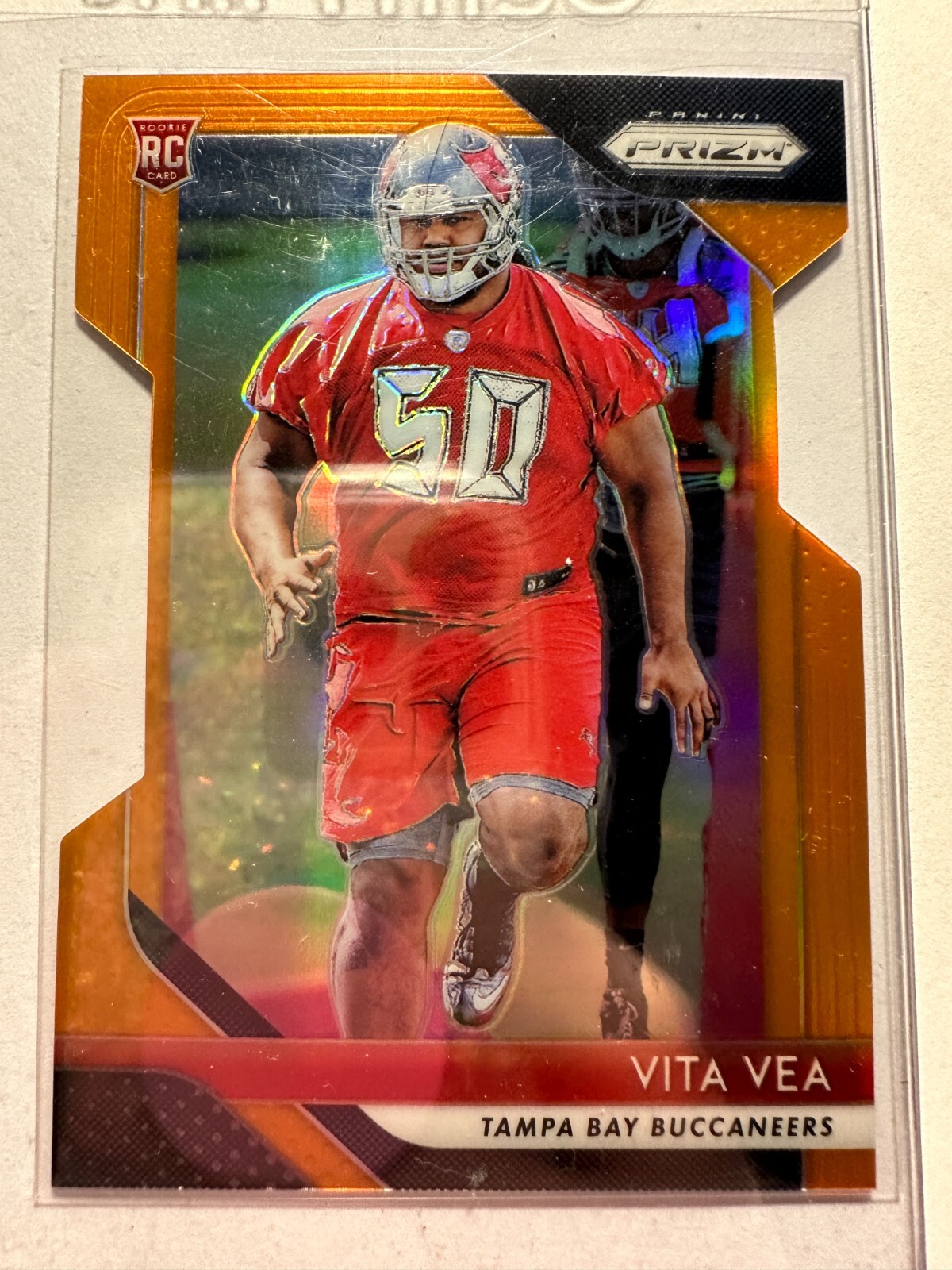 K42,633 - 2018 Panini Prizm Prizms Orange #244 Vita Vea #/249