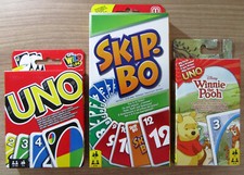 Mattel W2087+54480+52370 Bundle - 3-er Set: UNO, SkipBO und UNO Winnie the Pooh