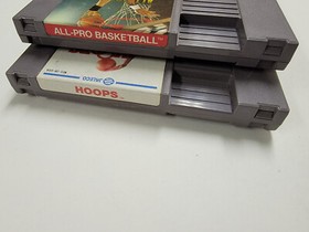 Hoops, All-Pro Basketball & Magic Johnson's Fast Break - 3 Nintendo (NES) Games