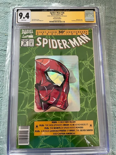 Spider-Man 26 CGC 9.4 30th Anniversary Hologram Cover - Spider-Man Sketch Cover