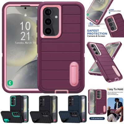 For Samsung Galaxy S24/S24+/Ultra 5G Hybrid Case Mini Kickstand 3in1 Layer Cover