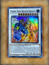 Yugioh Power Tool Braver Dragon POTE-EN097 Super Rare 1st Ed NM