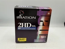 SEALED IMATION 2HD 10 PACK DISKETTES IBM FORMATTED 1.44MB 