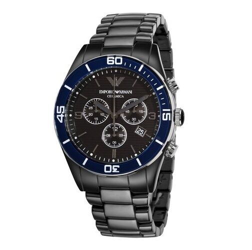 Emporio Armani Mens Black Ceramic Chrono Watch AR1429 for Emporio Armani Mens Black Ceramic Chrono Watch AR1429 for