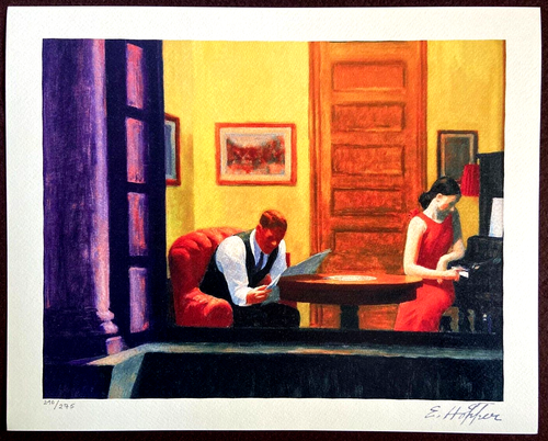 Edward Hopper Été Lithographie COA Original Signé Et Estampillé 275 Ex